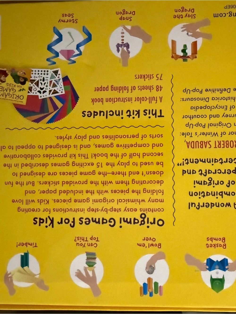 Kids Origami Games - Yellow and Multicolor Foldable Paper Kit